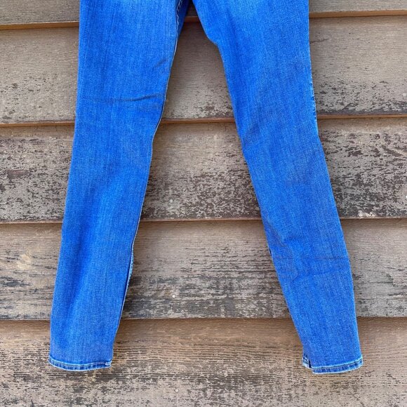 Hollister Curvy Ultra High-Rise Super Skinny Womens Ripped Blue Jeans W28 L30 Si - Picture 9 of 12